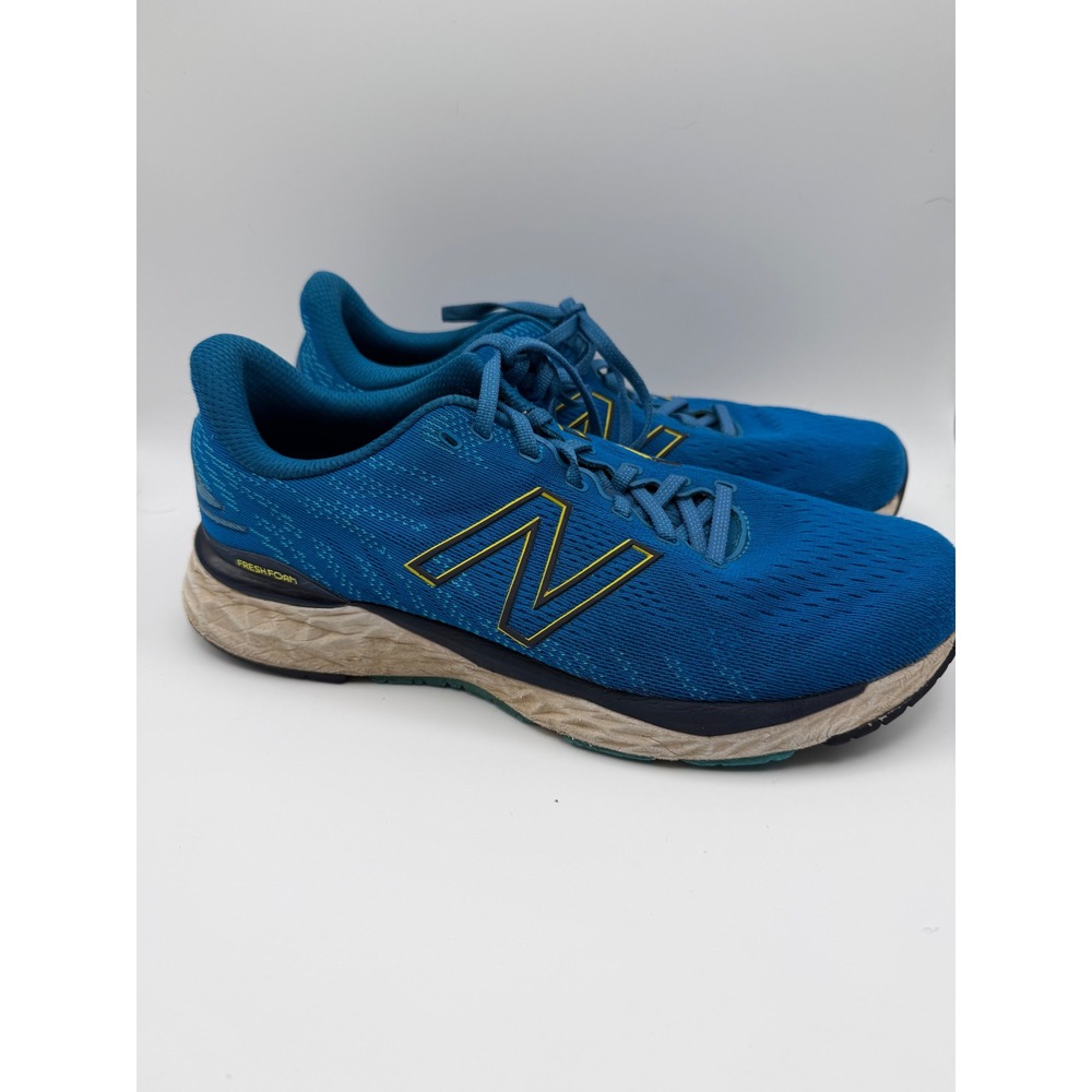 New Balance Fresh Foam 880v11 Blue Yellow Running Shoes Mens 10 Wide 2E M880B11